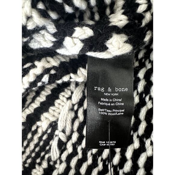 Rag & Bone Willow Striped Wool  Mockneck Sweater Size Medium - Picture 9 of 11